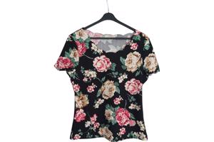 Stretchy T-shirt bloemen print L