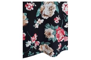 Stretchy T-shirt bloemen print L