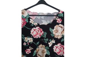 Stretchy T-shirt bloemen print L