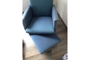 Blauw grijze handverstelbare relaxstoel