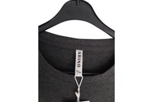 Sweat jurk strass steentjes grijs L/XL