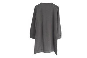 Sweat jurk strass steentjes grijs L/XL