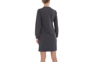 Sweat jurk strass steentjes grijs L/XL