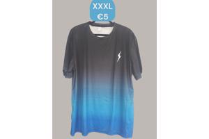 Heren t-shirt blauw overlopend XXXL