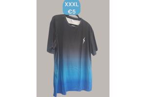 Heren t-shirt blauw overlopend XXXL