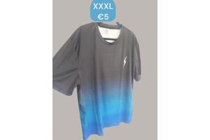 Heren t-shirt blauw overlopend XXXL