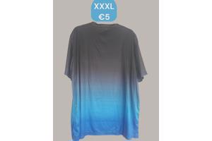 Heren t-shirt blauw overlopend XXXL