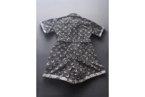 White Icy spijker playsuit maantjes zwart grijs L/40