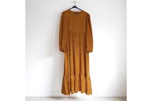 Oranje panterprint jurk XL