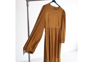 Oranje panterprint jurk XL