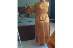Oranje panterprint jurk XL