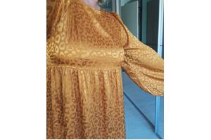 Oranje panterprint jurk XL