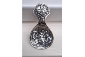 Antieke verzilverde theeduim .(ZFV 40).