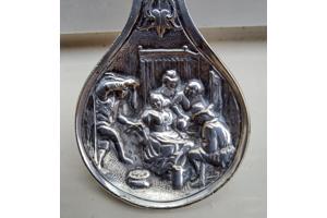 Antieke verzilverde theeduim .(ZFV 40).