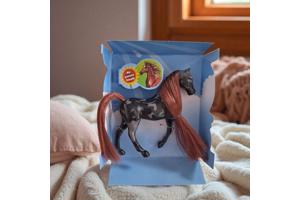 Little horse speelpaard zwart grijs bruine haren camouflage