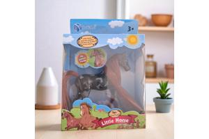 Little horse speelpaard zwart grijs bruine haren camouflage