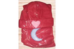 Winter fleece set kinderen rood one size