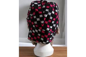 Warme russische bontmuts roze maat 60