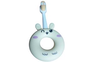 Baby tandenborstel konijn geel