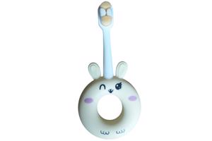 Baby tandenborstel konijn geel