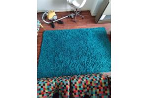 blauw  vloerkleed