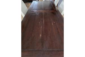 Eettafel, 240x100 stevig,massief hout, overschilderbaar