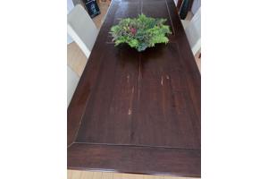 Eettafel, 240x100 stevig,massief hout, overschilderbaar