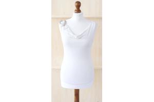 Top in zwart, paars, wit of lila, 1 maat 34/38 (nieuw)