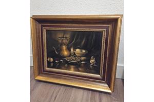 Stilleven olieverf op paneel Jan schreuder van de Coolwijk