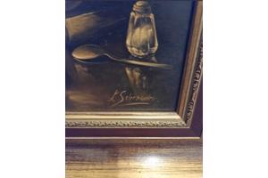 Stilleven olieverf op paneel Jan schreuder van de Coolwijk