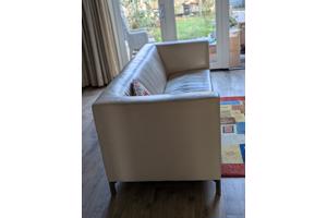 Witte leren bank - 3 zits