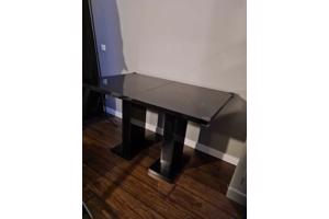 Glanzend Zwarte Uitschuifbare Eettafel 80x120/160