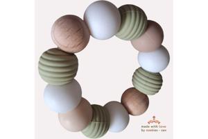 Noekies Handgemaakte Bijtring khaki beige - Nieuw!