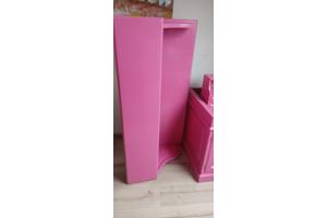 Bureau massief hout knalroze