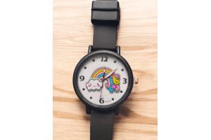 Horloge voor Kinderen - Regenboog - Kast 34 mm - Zwart