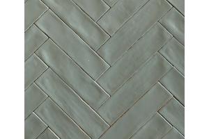 7,5x30 groene handvormtegels in mat en glans uit voorraad