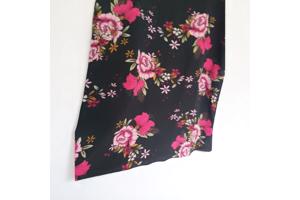 Zomer jurk zwart roze L