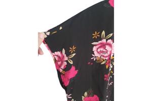 Zomer jurk zwart roze L