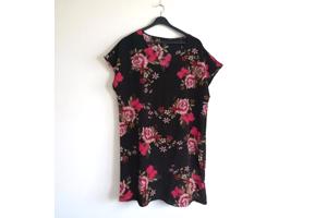 Zomer jurk zwart roze L
