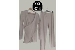 2 delige set beige XXL