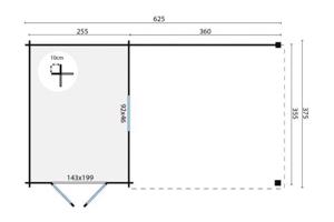 Blokhut - Tuinhuis Diederick | 28 mm | vuren onbehandeld