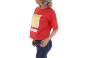 Glo-Story t-shirt Shine all day rood goud L