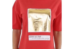 Glo-Story t-shirt Shine all day rood goud L