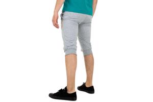 Heren korte broek lichtgrijs M