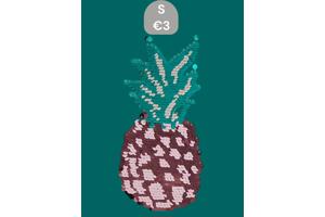 Glo-Story t-shirt lichtblauw love pineapple S