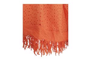 Drole de Copine rok gaatjes patroon oranje M/L