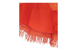 Drole de Copine rok gaatjes patroon oranje M/L