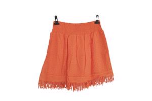 Drole de Copine rok gaatjes patroon oranje M/L