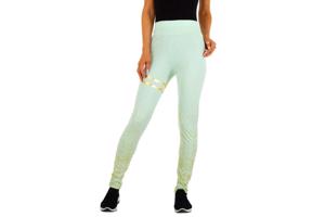 Holala stretchy legging mintgroen goud glitter S/M 36/38