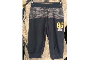 Heren korte broek donkerblauw grijs L